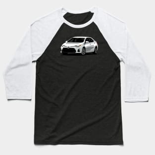 White Toyota Corolla Baseball T-Shirt